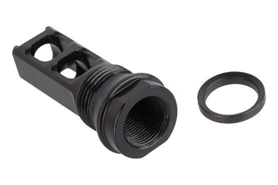 Breek Arms 2BO 30 cal 5/8x24 2 Port Muzzle Brake comes with a crush washer.